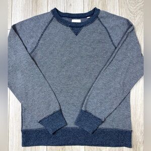 Billy Reid Blue Knit Crewneck Sweatshirt Size L